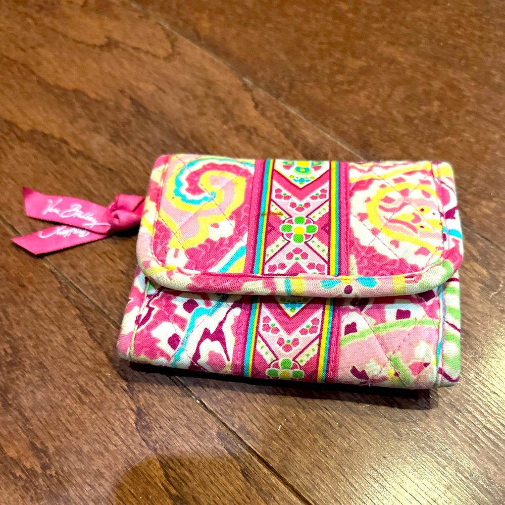 Vera Bradley Quilted Pink Paisley Print Wallet